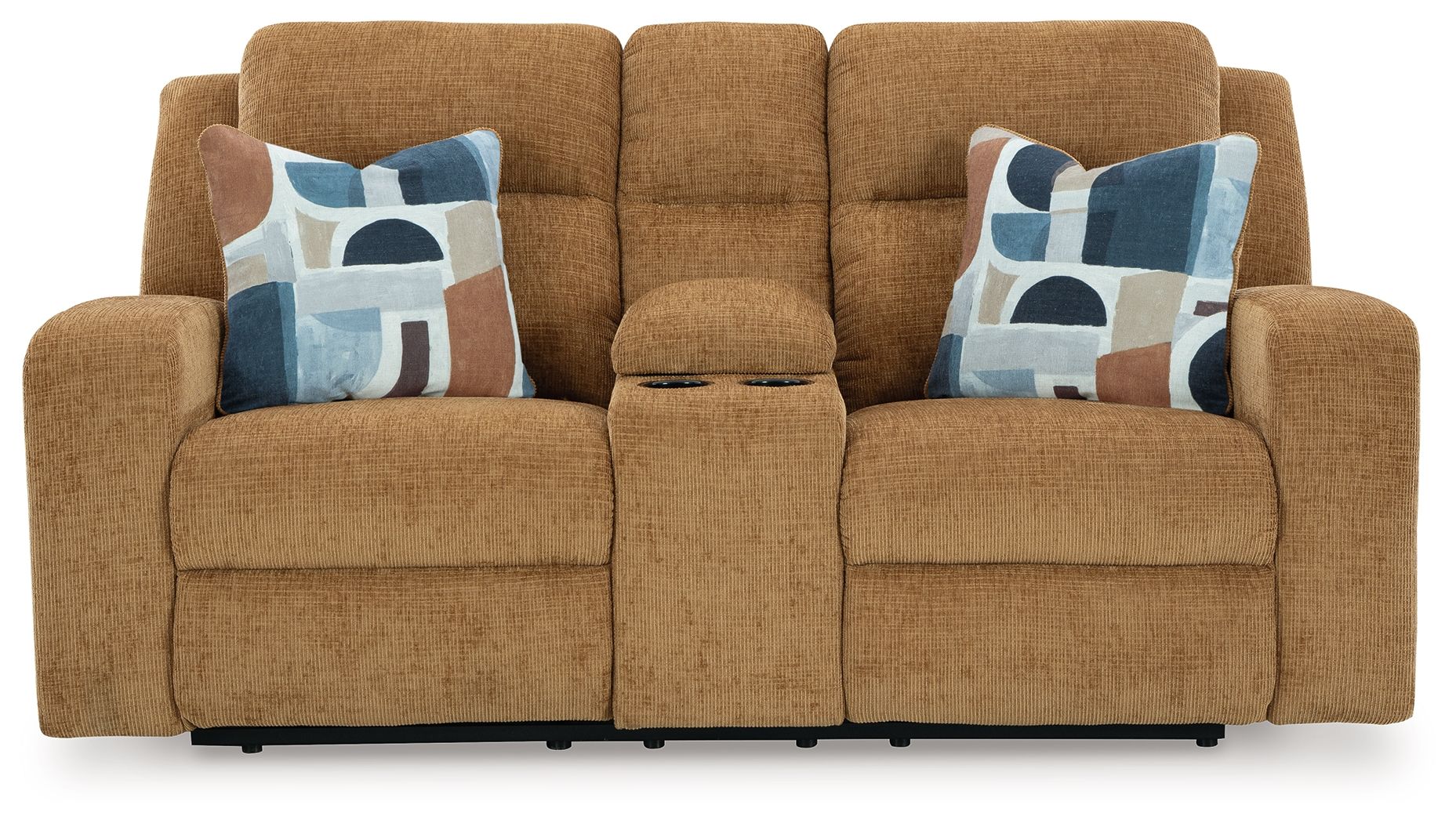 Kanlow - Dbl Reclining Loveseat With Console - Honey - Urban Living Furniture (Los Angeles, CA)