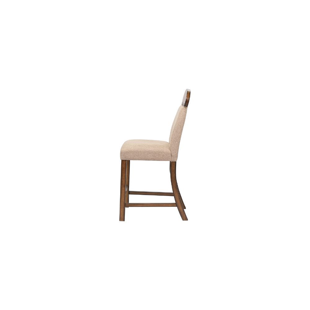 Maurice - Counter Height Chair (Set of 2) - Linen & Oak - Urban Living Furniture (Los Angeles, CA)
