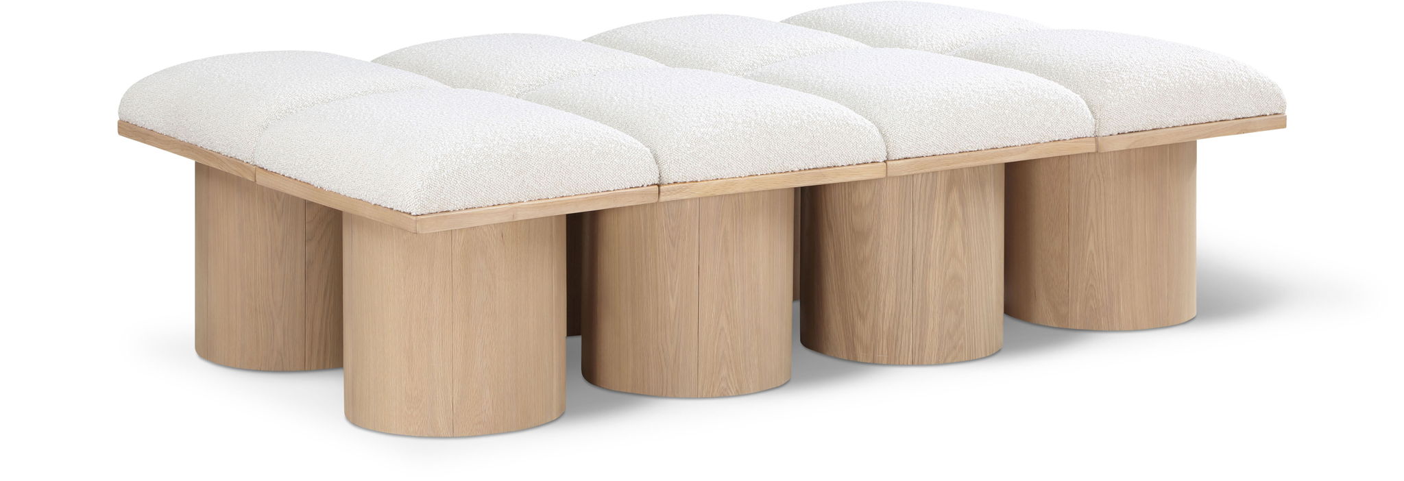 Pavilion - 8 Piece Modular Bench With Natural Base - Urban Living Furniture (Los Angeles, CA)