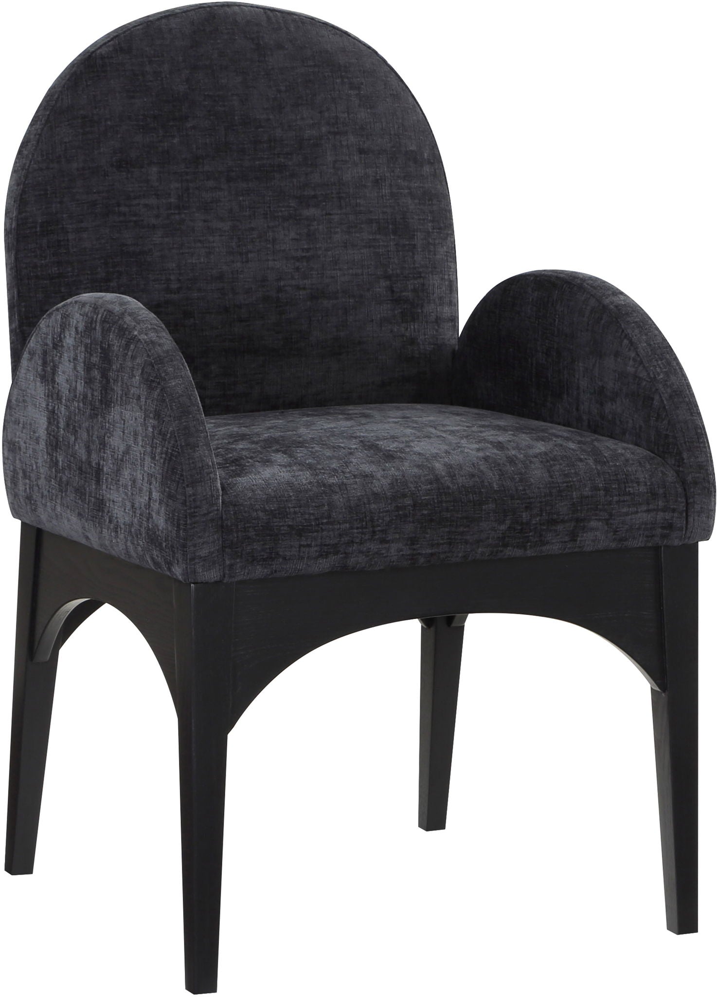 Waldorf - Chenille Dining Arm Chair With Black Legs - Urban Living Furniture (Los Angeles, CA)