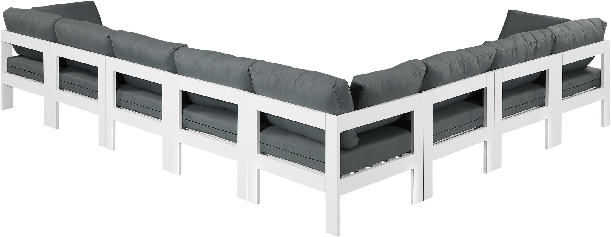Nizuc - Outdoor Patio 8 Piece Modular Sectional With White Frame - Urban Living Furniture (Los Angeles, CA)
