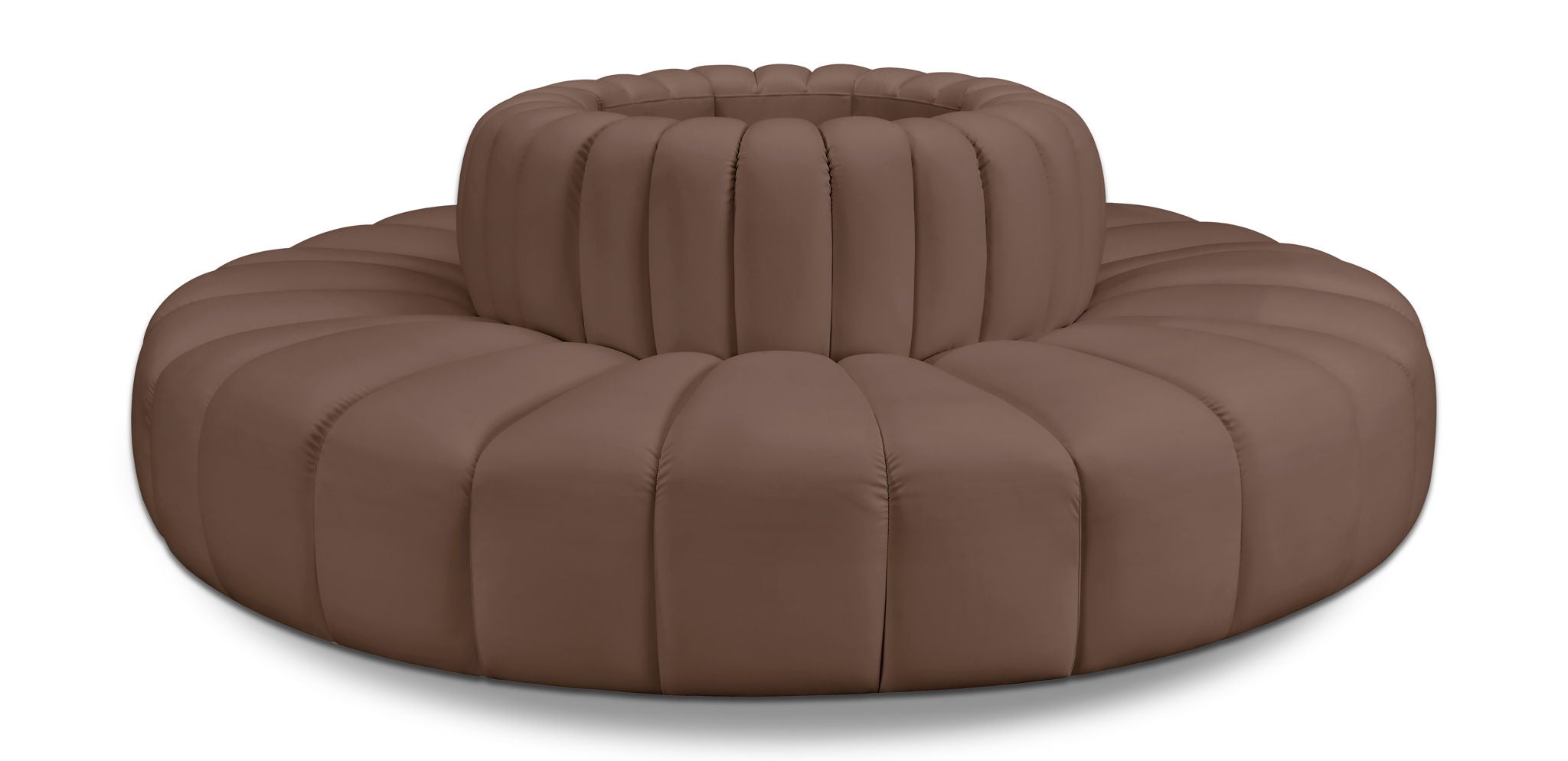 Arc - Faux Leather 8 Piece Round Modular Sofa - Urban Living Furniture (Los Angeles, CA)