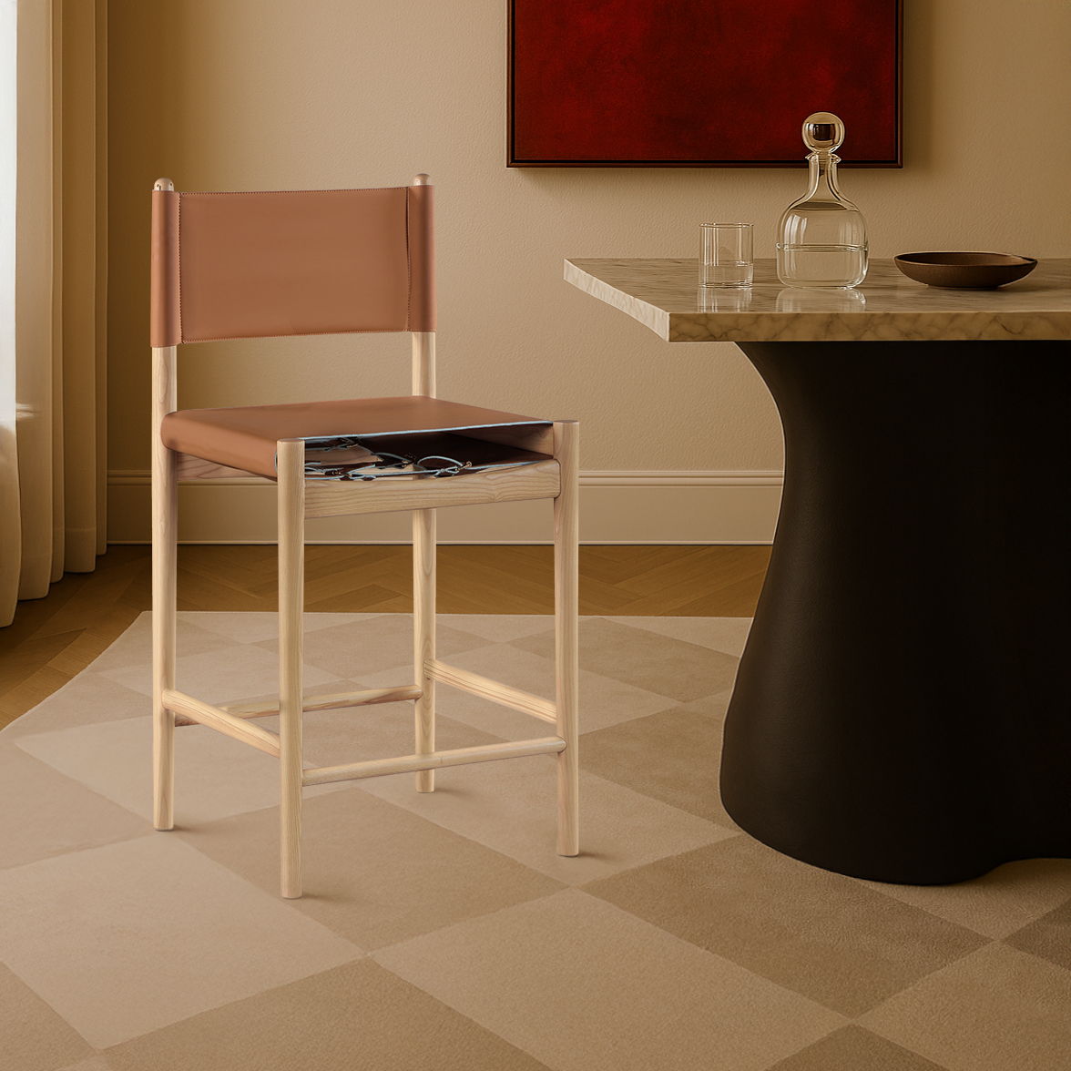 Rawlins - Counter Stool - Natural Frame - Urban Living Furniture (Los Angeles, CA)