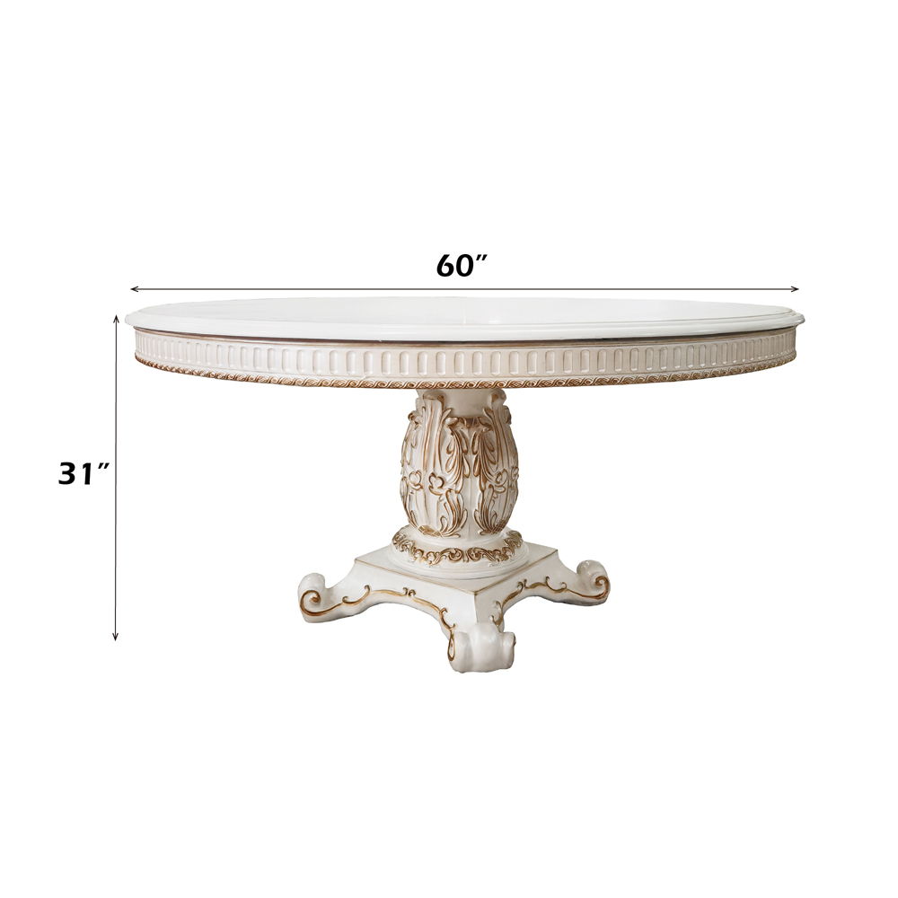 Vendome - 76" Round Dining Table With Pedestal Base - Antique Pearl - Urban Living Furniture (Los Angeles, CA)