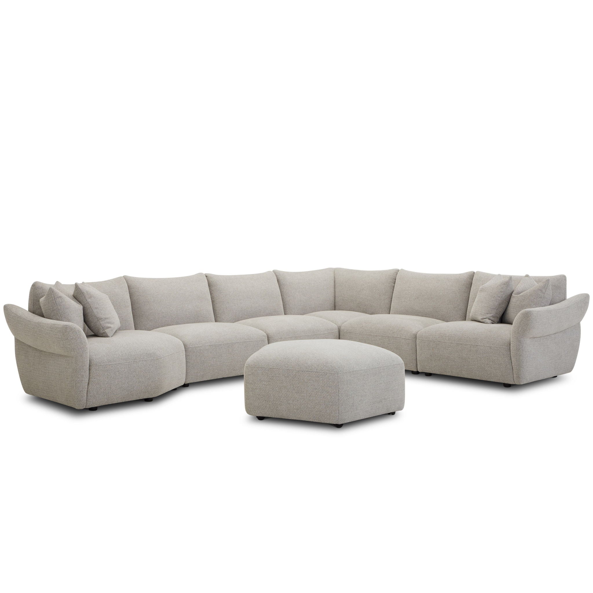 Playful - Ottoman With Casters - Canes Cobblestone - Urban Living Furniture (Los Angeles, CA)