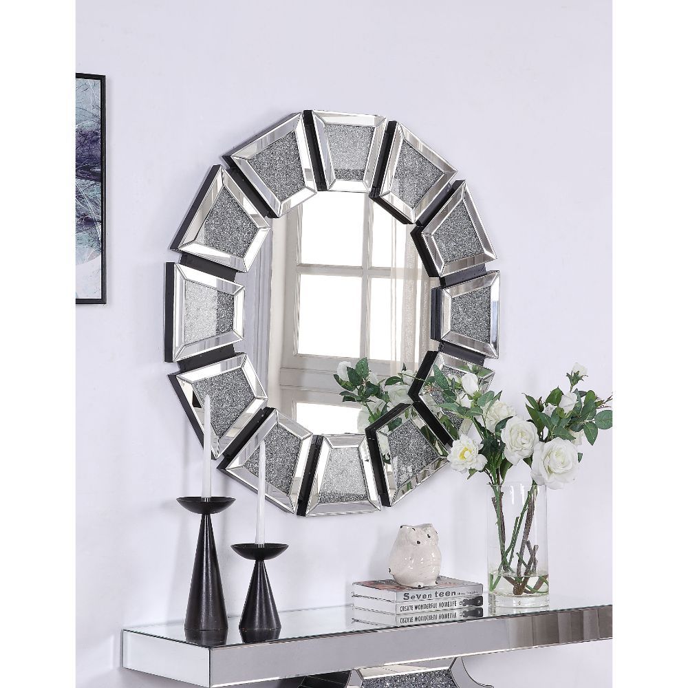 Noralie - Accent Mirror - Mirrored, Faux Diamonds - Urban Living Furniture (Los Angeles, CA)
