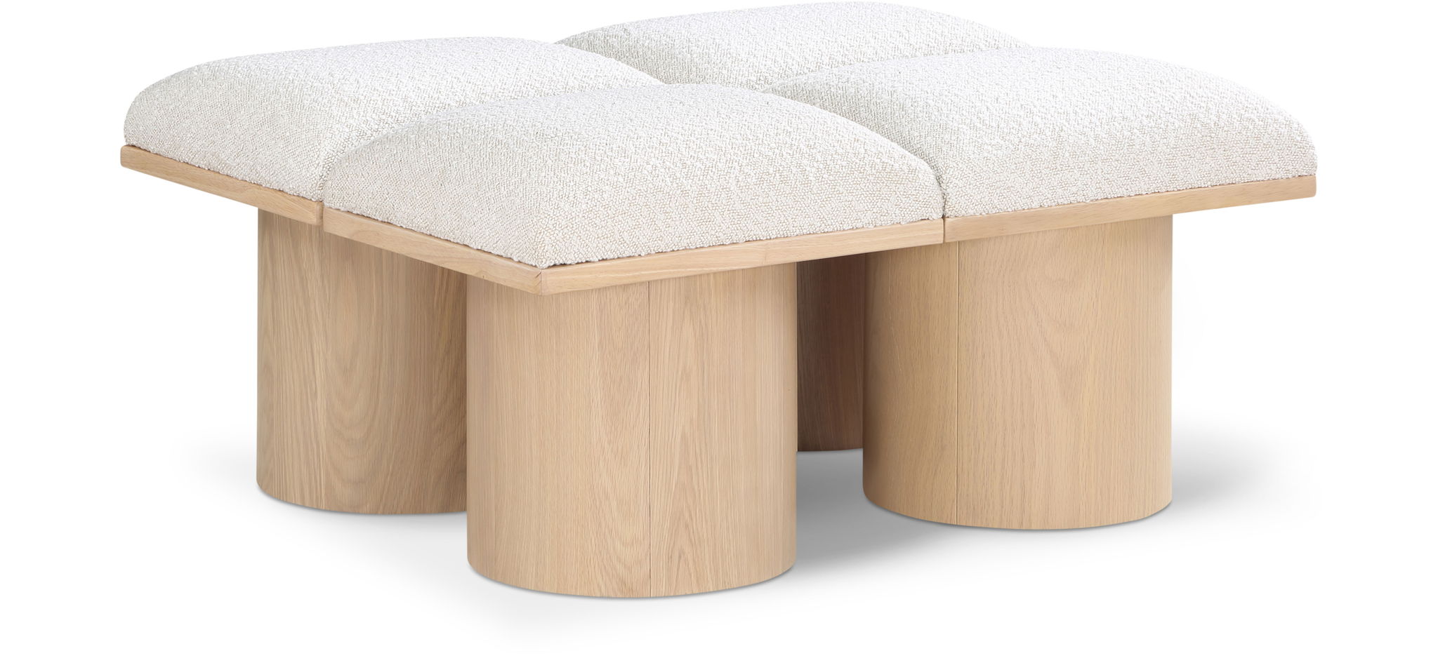 Pavilion - 4 Piece Modular Bench With Natural Base - Urban Living Furniture (Los Angeles, CA)