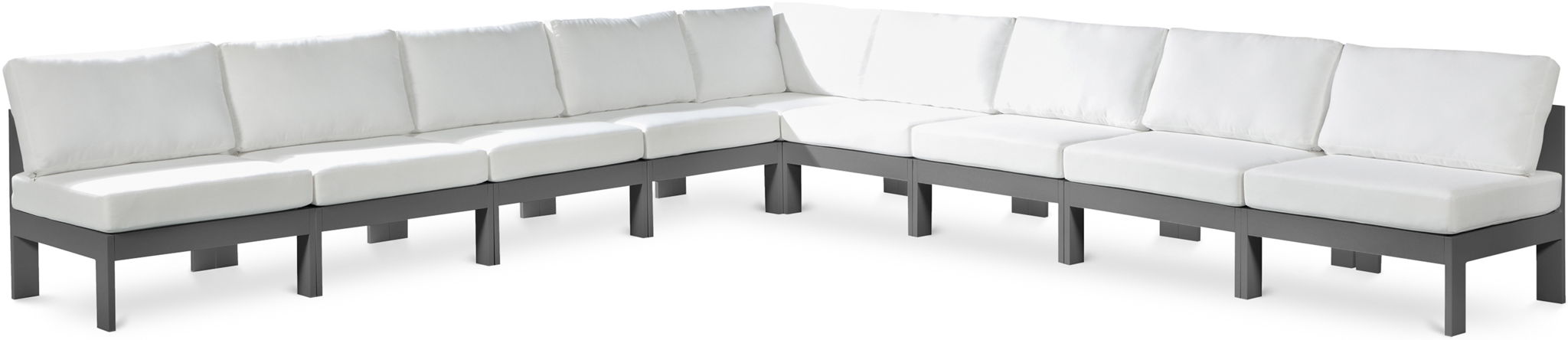 Nizuc - Outdoor Patio 9 Piece Modular Sectional With Gray Frame - Urban Living Furniture (Los Angeles, CA)