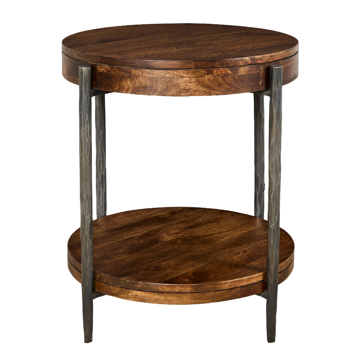 Bengal - 41" Round Cocktail Table With 2 End Tables - Hickory Brown