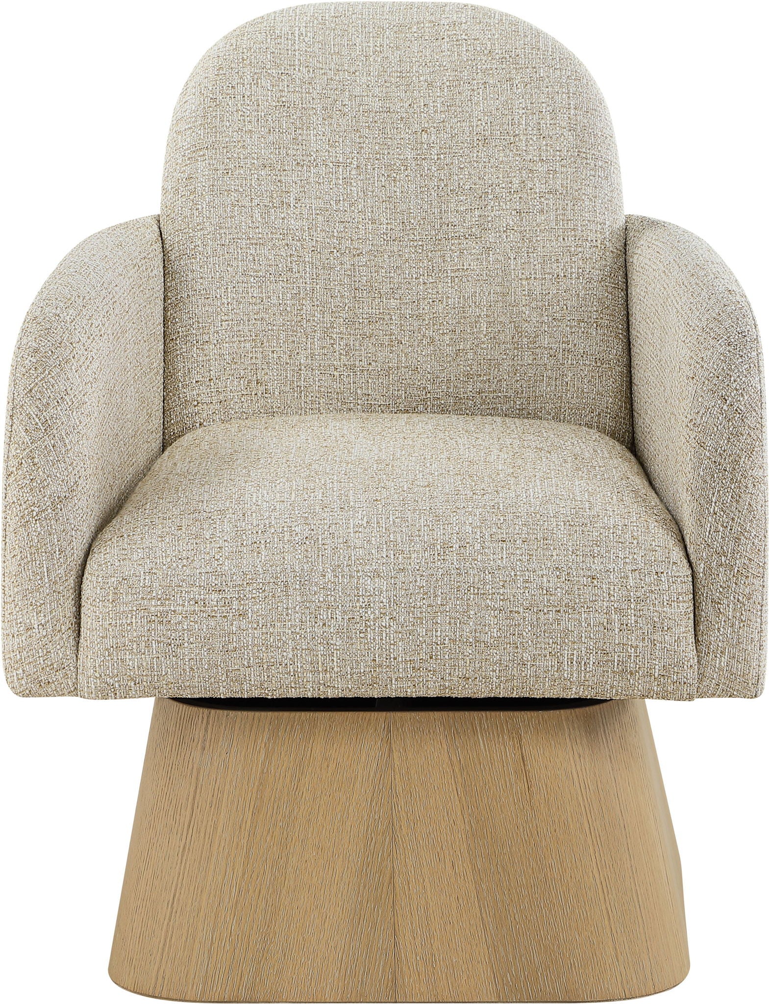 Marlowe - Linen Textured Fabric Upholstered Swivel Accent Chair - Stained Natural - Urban Living Furniture (Los Angeles, CA)