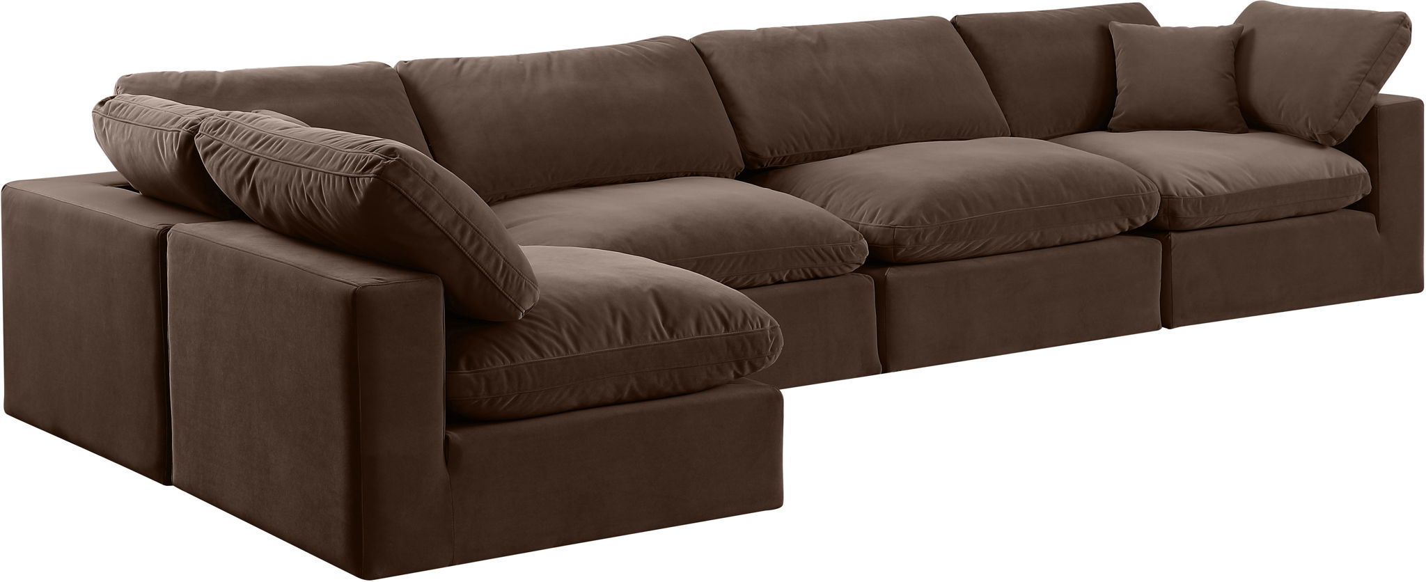 Comfy - 5 Piece Velvet Modular Sectional - Urban Living Furniture (Los Angeles, CA)