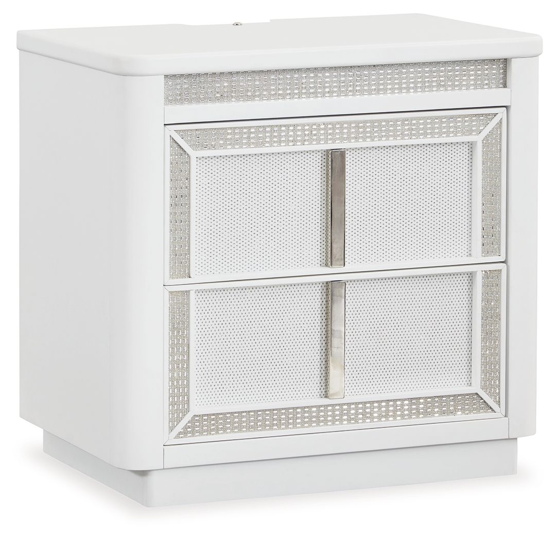 Chalanna - White - Two Drawer Night Stand - Urban Living Furniture (Los Angeles, CA)