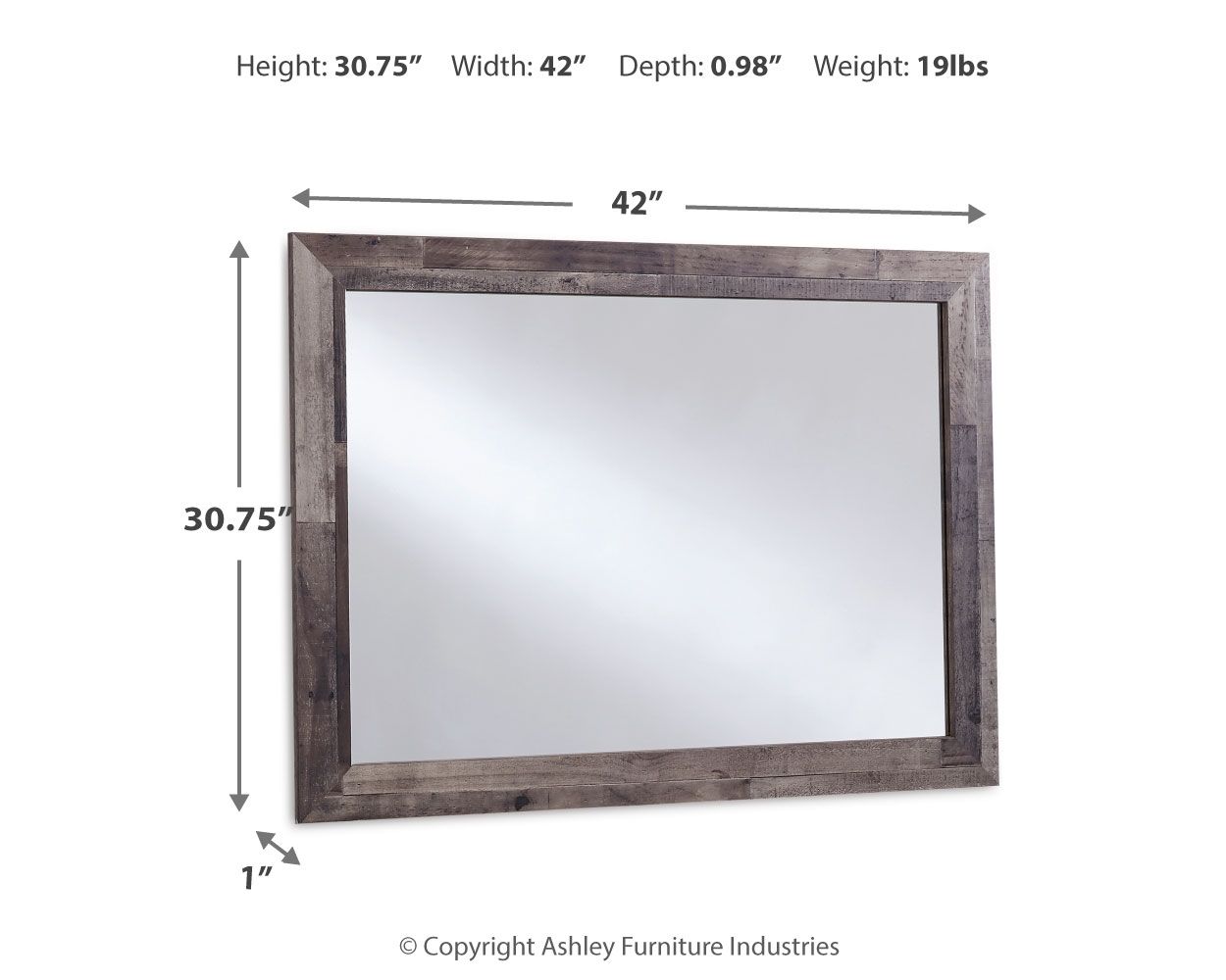 Derekson - Bedroom Mirror - Multi Gray - Urban Living Furniture (Los Angeles, CA)