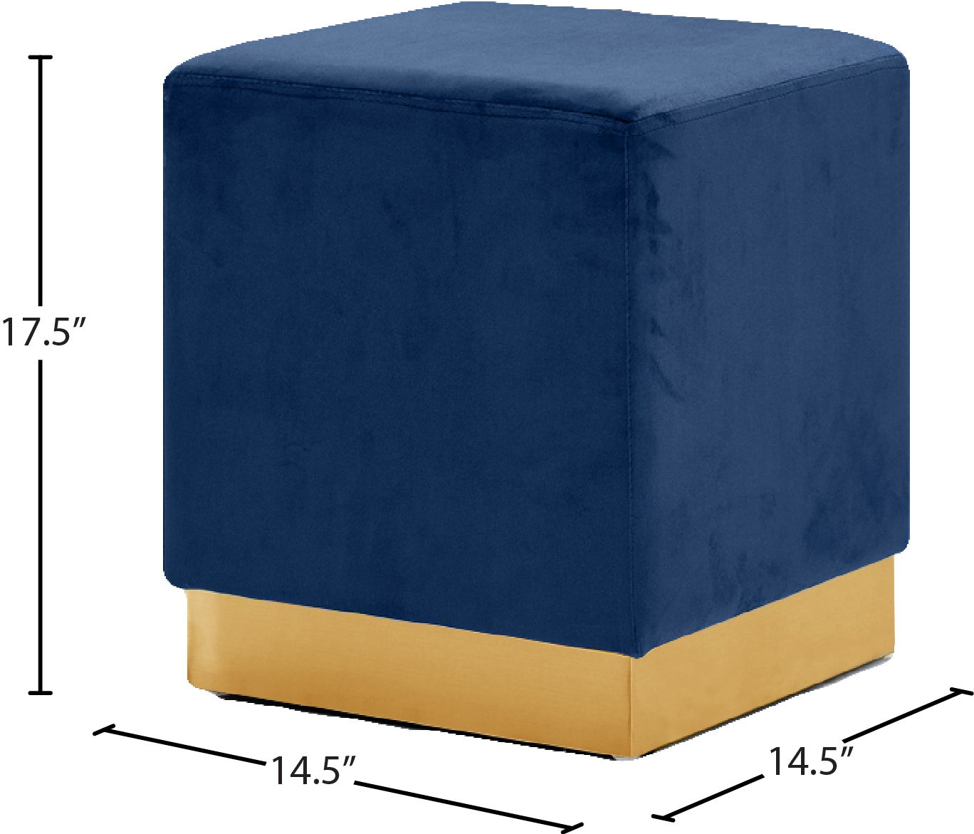 Jax - Stool Ottoman with Gold Base - Urban Living Furniture (Los Angeles, CA)