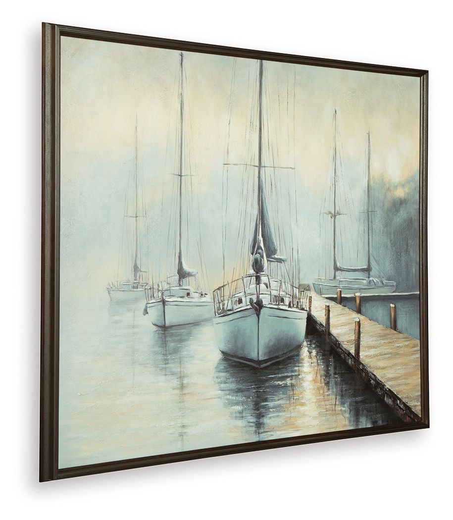 Worthney - Blue / White / Brown - Wall Art - Urban Living Furniture (Los Angeles, CA)