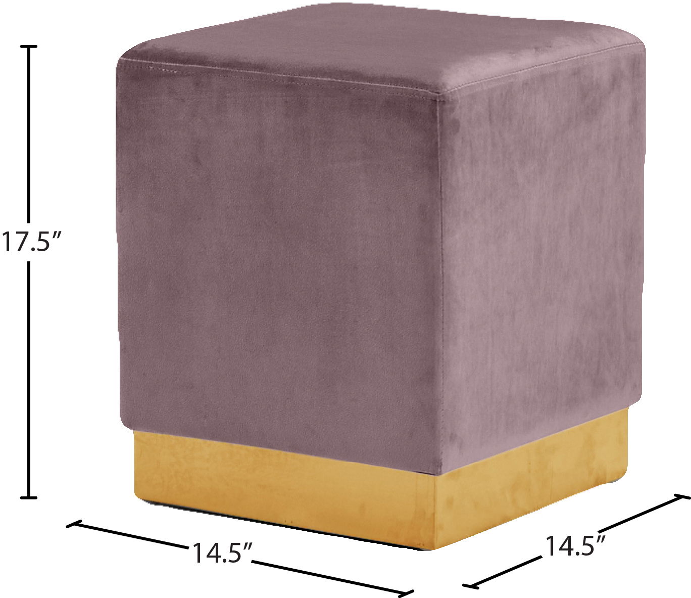 Jax - Stool Ottoman with Gold Base - Urban Living Furniture (Los Angeles, CA)