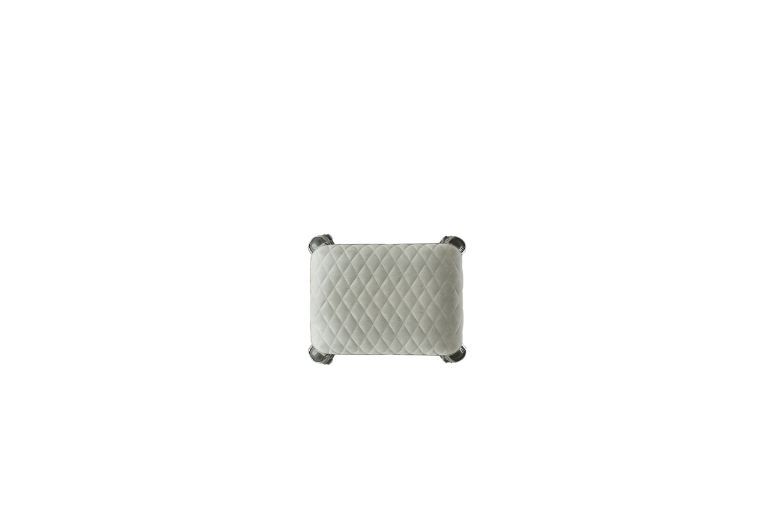 House Delphine - Stool - Ivory Fabric & Charcoal - Urban Living Furniture (Los Angeles, CA)