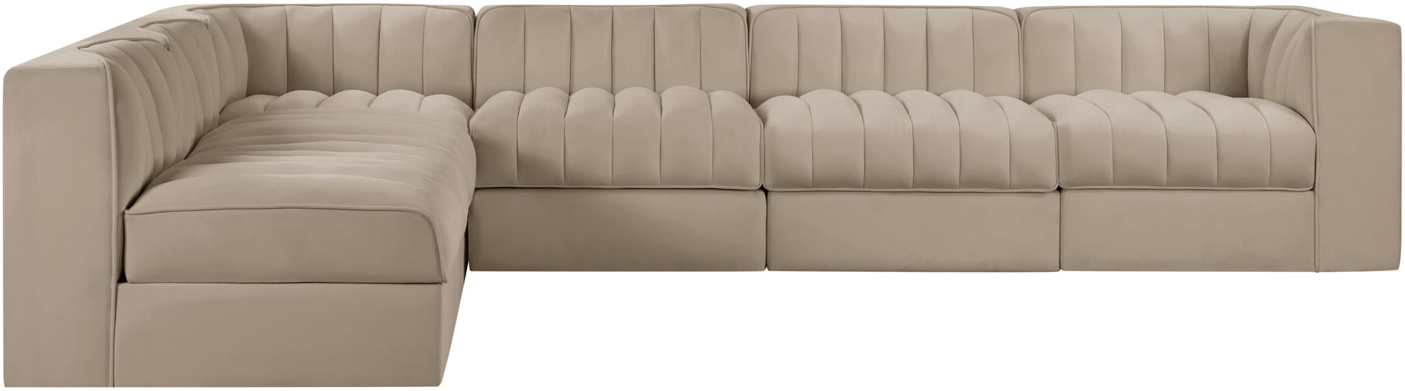 Rummi - Velvet Performance Fabric Upholstered 6 Piece Modular Sectional - Urban Living Furniture (Los Angeles, CA)