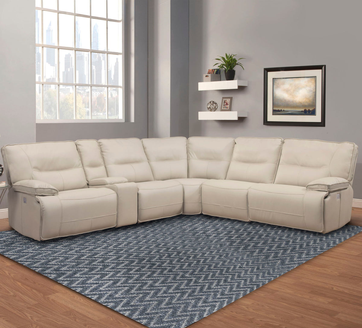 Spartacus - Manual Armless Recliner - Oyster