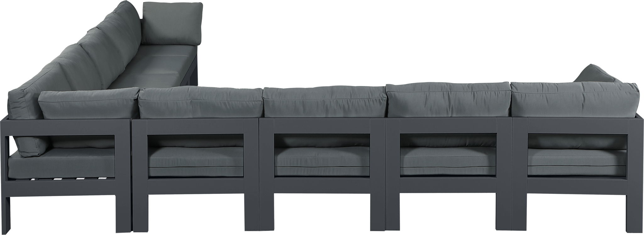 Nizuc - Outdoor Patio 9 Piece Modular Sectional With Gray Frame - Urban Living Furniture (Los Angeles, CA)