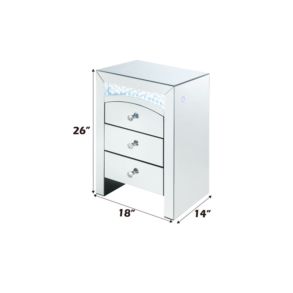 Nysa - Accent Table With LED - Mirrored & Faux Crystals - Urban Living Furniture (Los Angeles, CA)