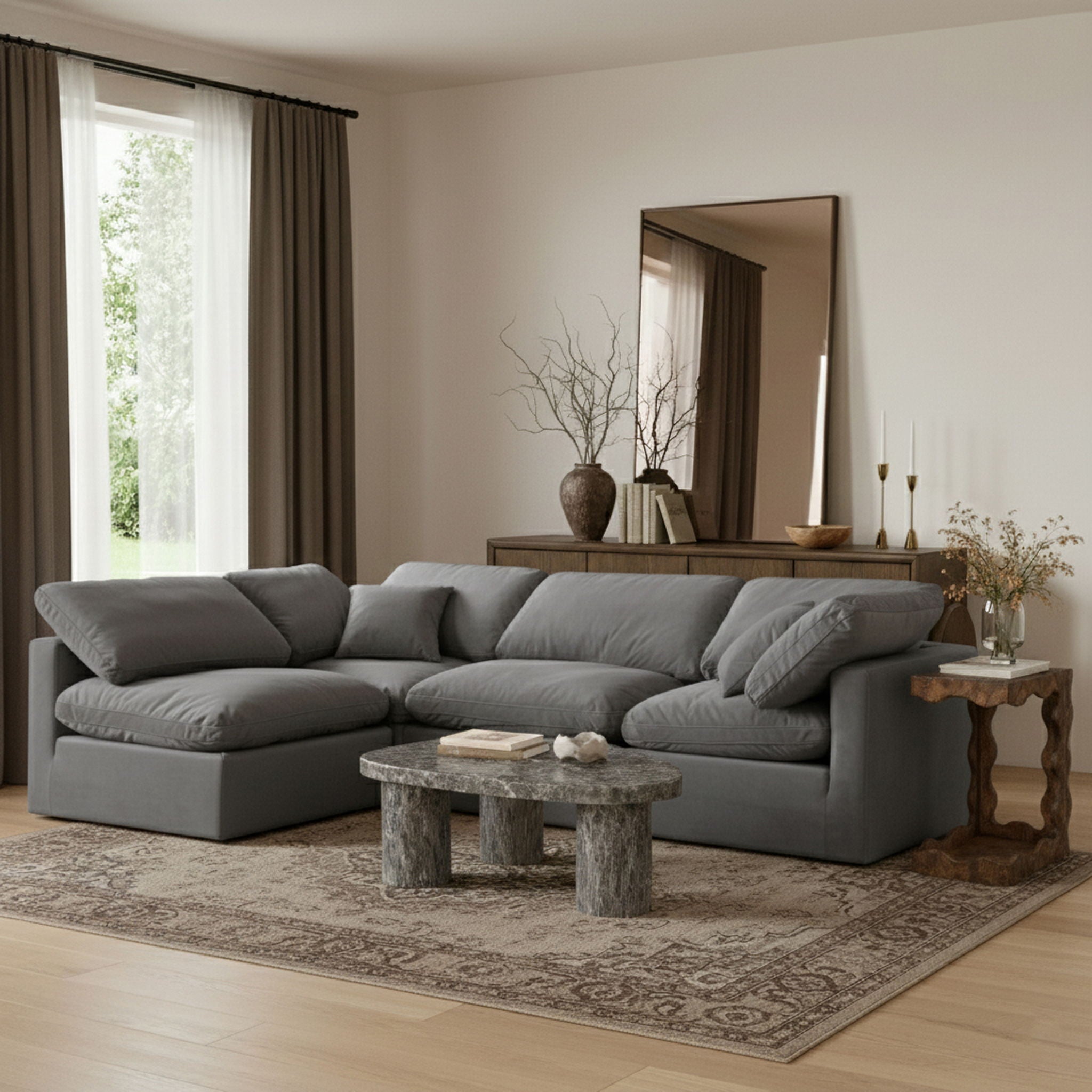 Indulge - Velvet 4 Piece Modular Sectional - Urban Living Furniture (Los Angeles, CA)
