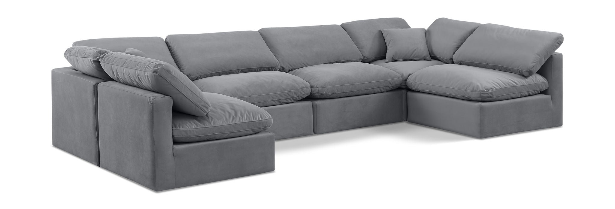 Indulge - Velvet 6 Piece Modular U-Shaped Sectional - Urban Living Furniture (Los Angeles, CA)