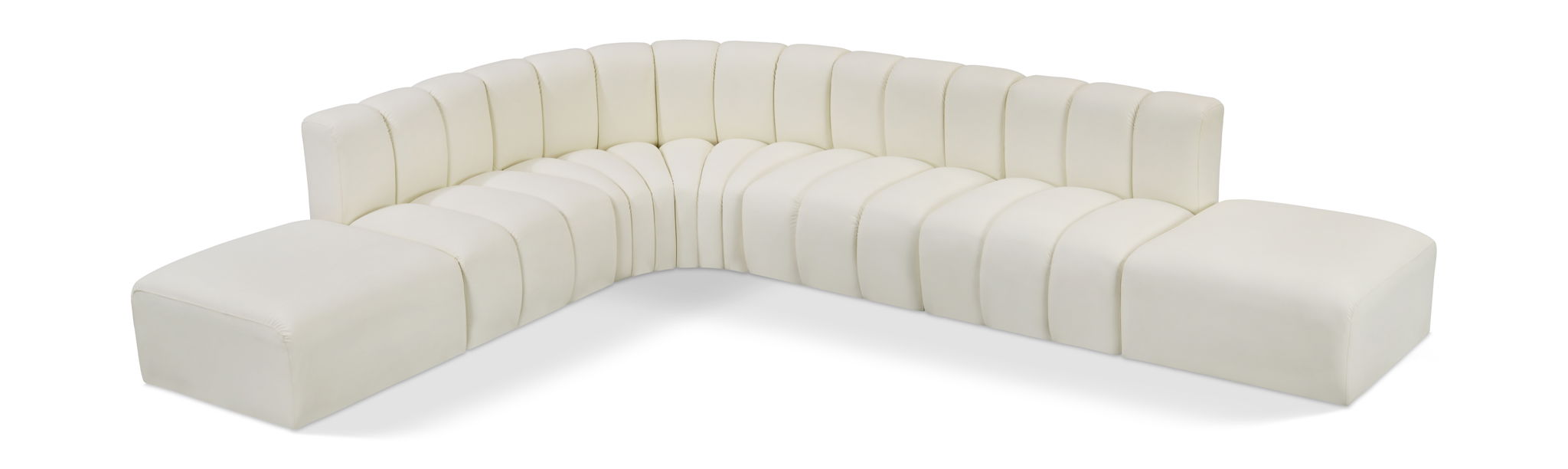 Arc - Faux Leather 7 Piece Corner Modular Sofa - Urban Living Furniture (Los Angeles, CA)