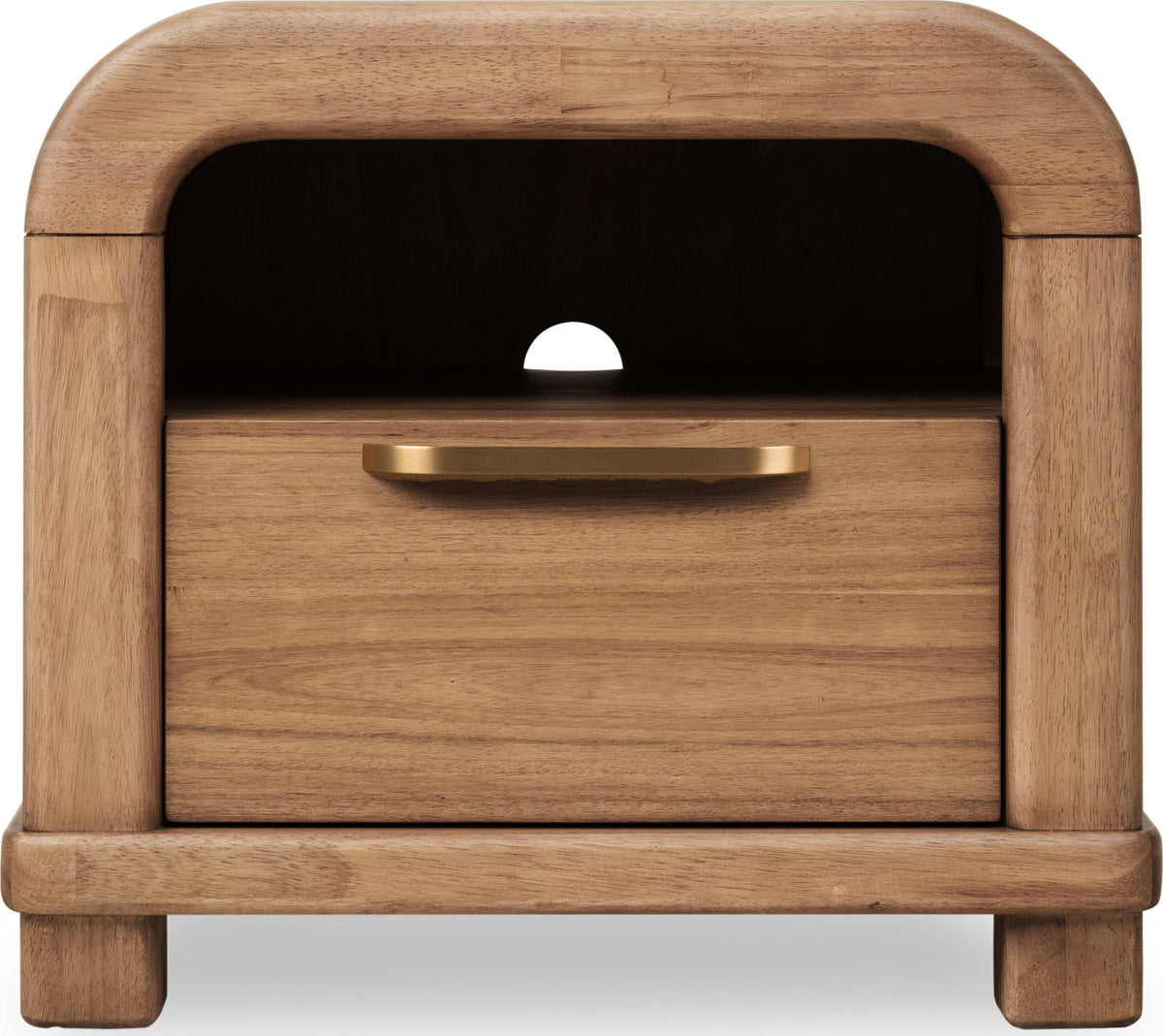 Kione - One Drawer Acacia Wood Nightstand - Lioness