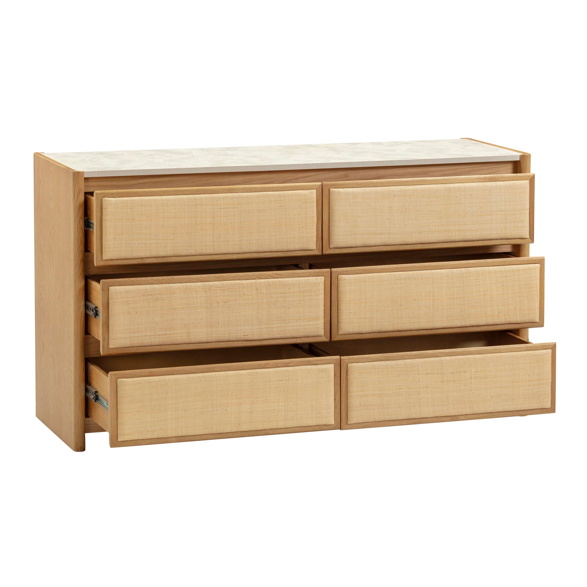 Paige - 6-Drawer Dresser - Natural Oak