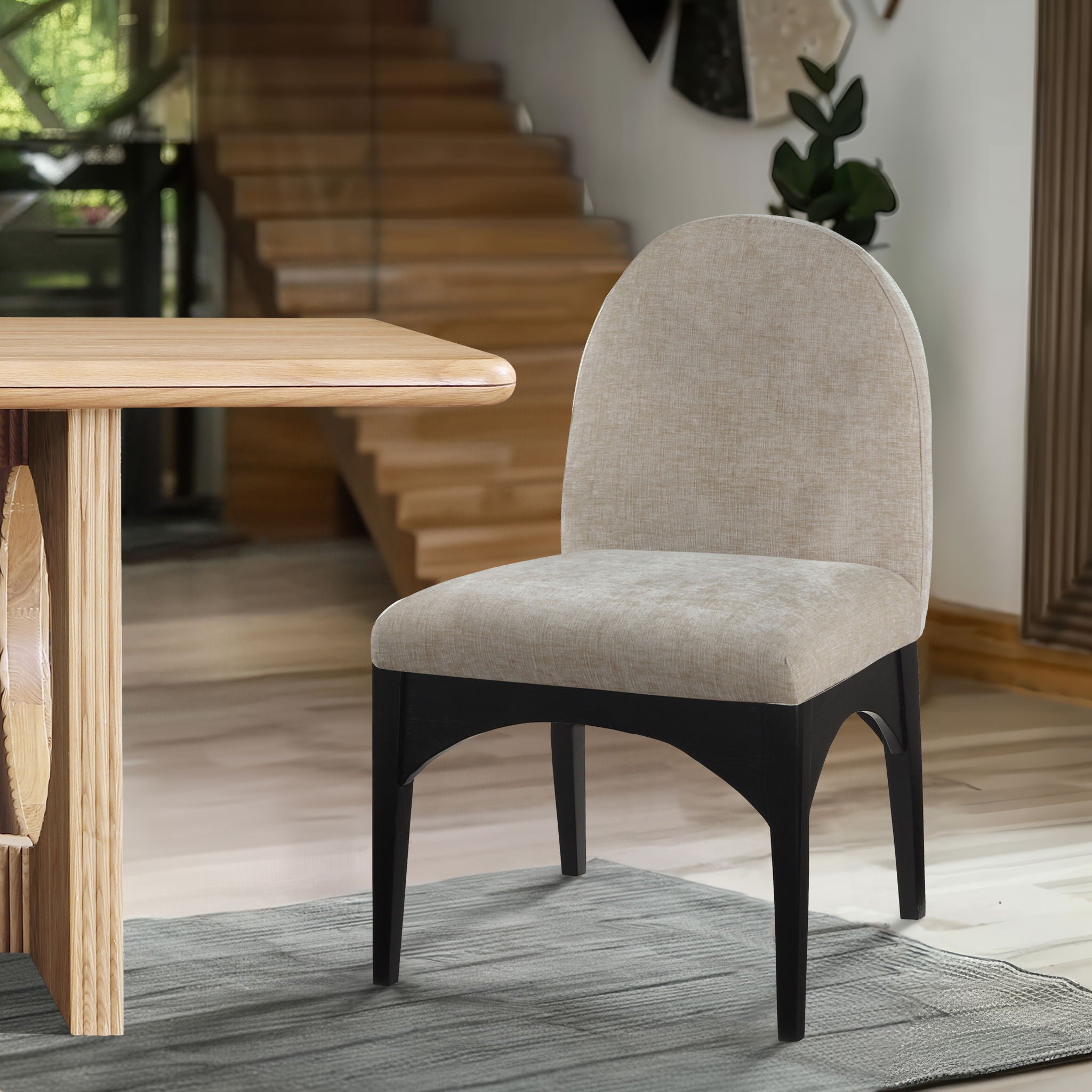 Waldorf - Chenille Dining Side Chair With Black Legs - Urban Living Furniture (Los Angeles, CA)