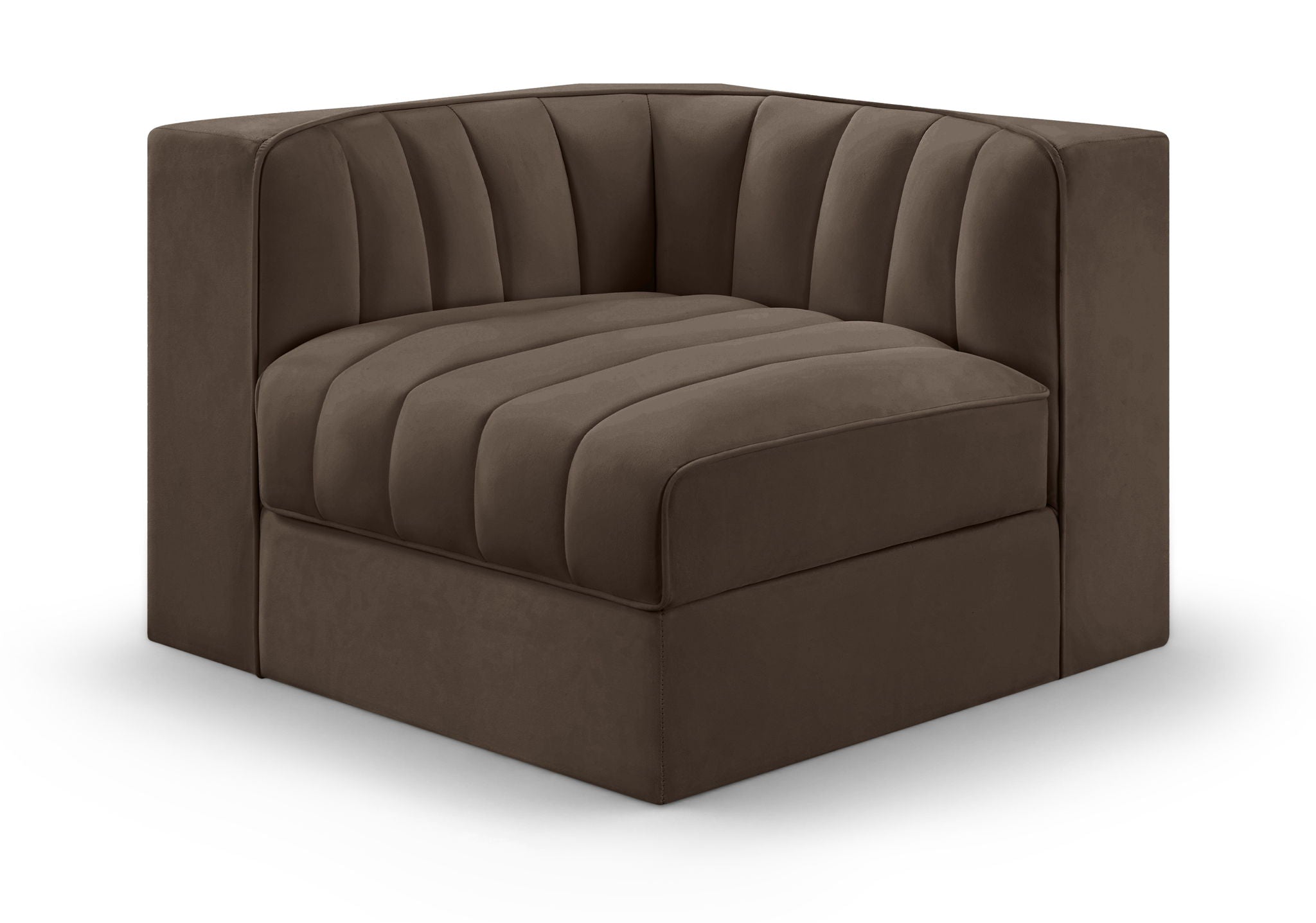 Rummi - Velvet Performance Fabric Upholstered Modular Corner Chair - Urban Living Furniture (Los Angeles, CA)