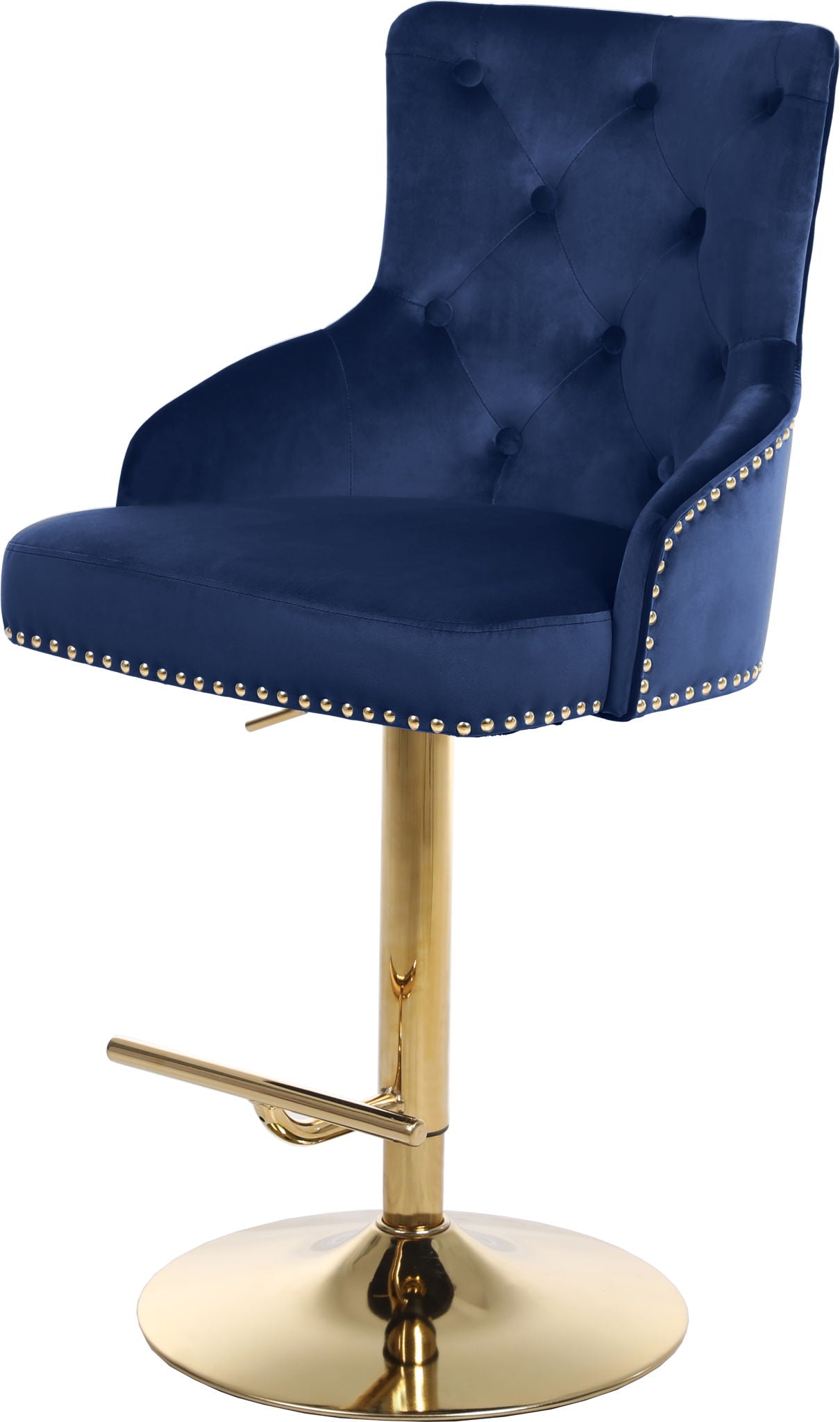 Claude - Adjustable Stool Gold Swivel with Gold Base - Urban Living Furniture (Los Angeles, CA)