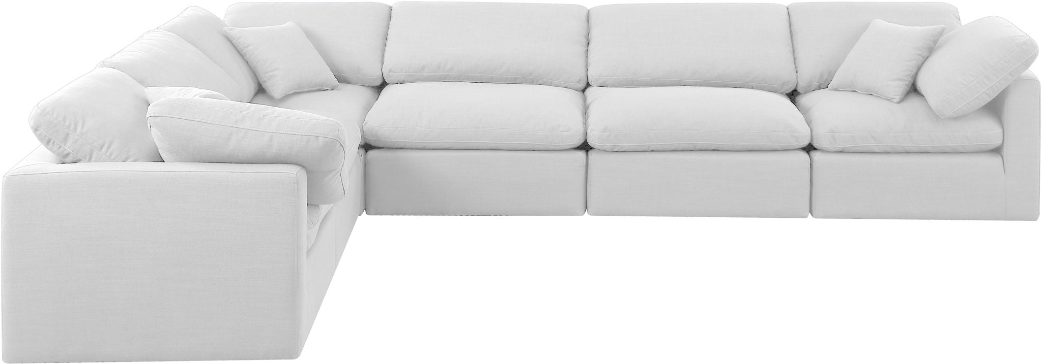 Indulge - Linen 6 Piece Modular Corner Sectional - White - Urban Living Furniture (Los Angeles, CA)