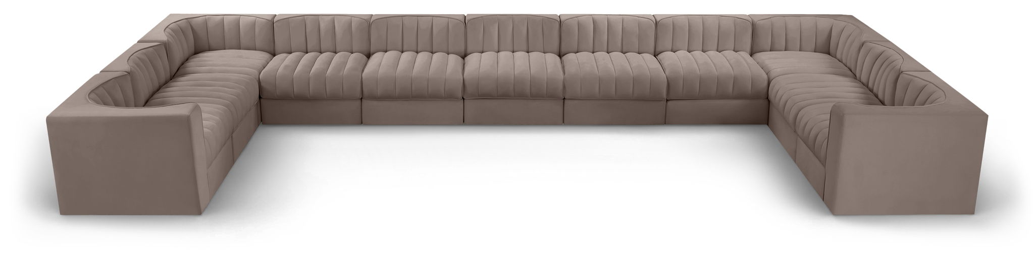 Rummi - Velvet Performance Fabric Upholstered 11 Piece Modular Sectional - Urban Living Furniture (Los Angeles, CA)