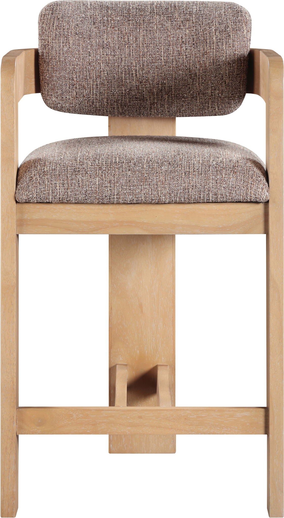 Sacha - Linen Stool With Natural Base - Urban Living Furniture (Los Angeles, CA)