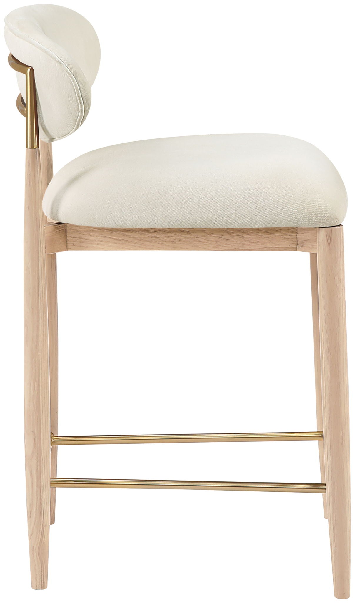 Riccio - Fabric Stool - Natural Frame - Urban Living Furniture (Los Angeles, CA)