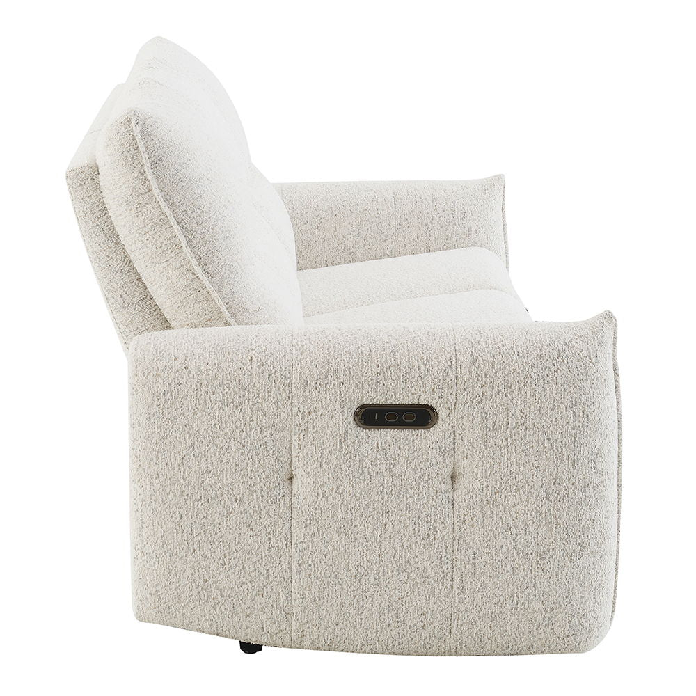 Lalisa - Power Motion Sofa With USB Port - Cream Chenille - Urban Living Furniture (Los Angeles, CA)
