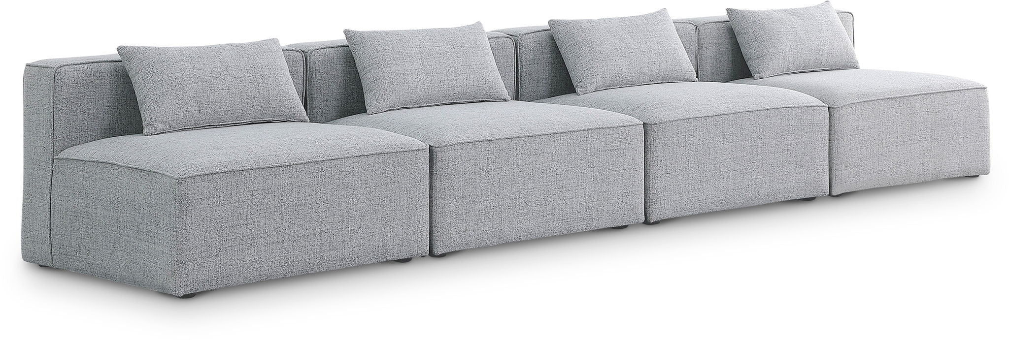 Cube - Linen Modular 4 Seat Armless Sofa - Urban Living Furniture (Los Angeles, CA)