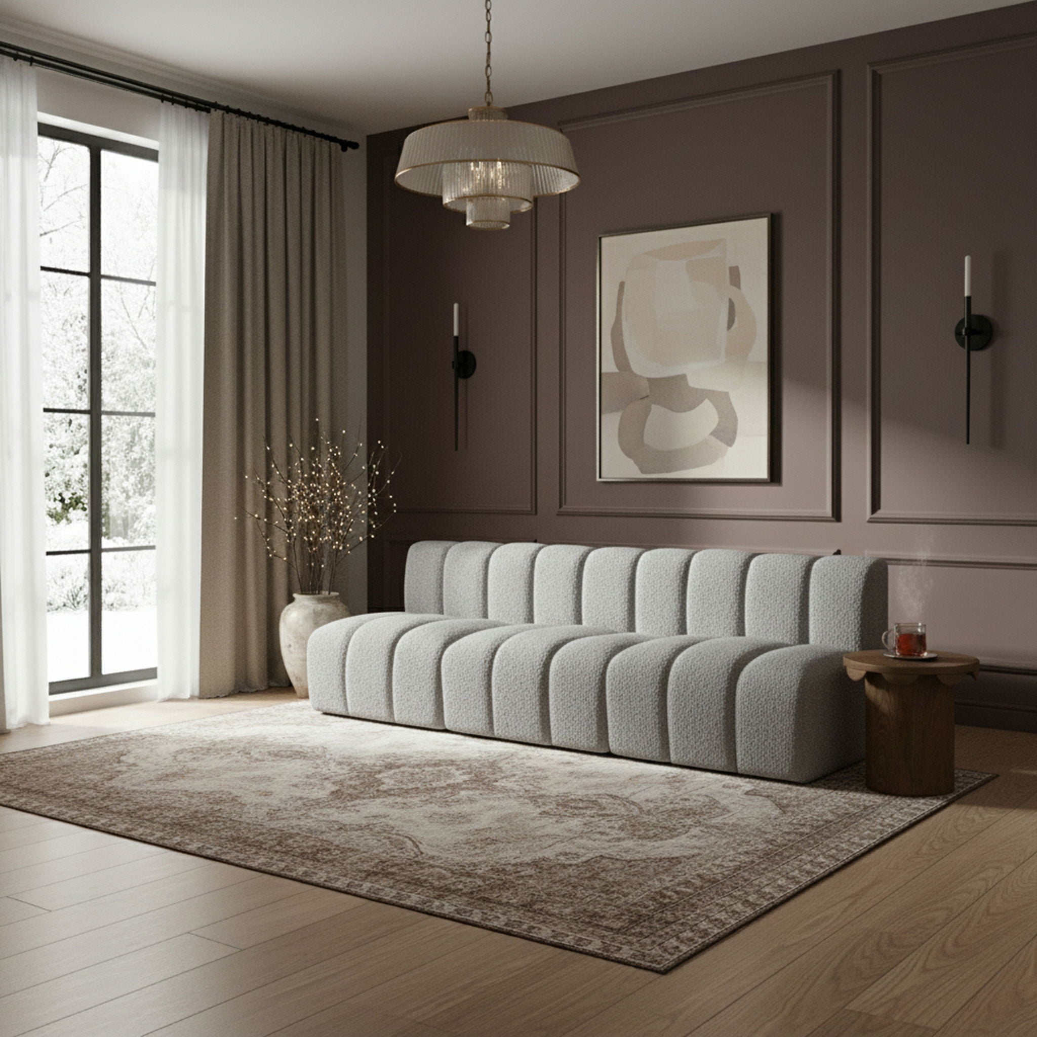 Arc - Boucle Fabric 3 Seats Modular Sofa - Urban Living Furniture (Los Angeles, CA)