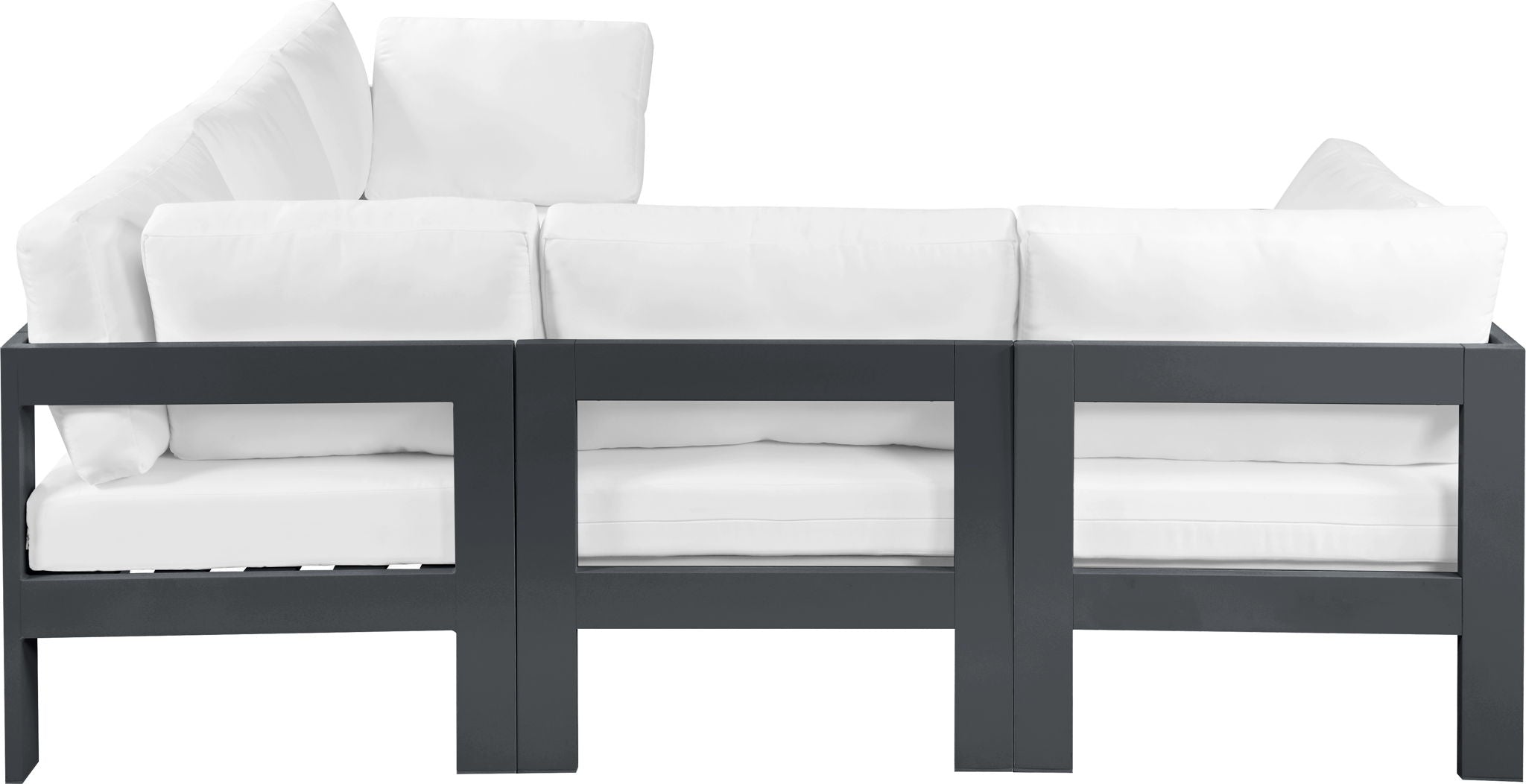 Nizuc - Outdoor Patio 5 Piece Modular Sectional With Gray Frame - Urban Living Furniture (Los Angeles, CA)