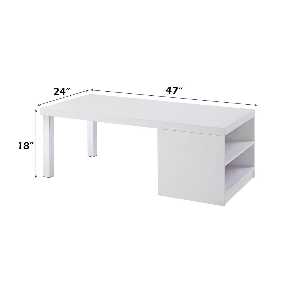 Harta - Coffee Table - White High Gloss & Chrome - Urban Living Furniture (Los Angeles, CA)