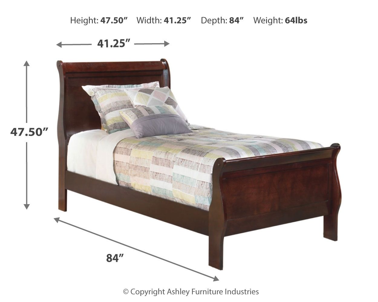 Alisdair - Sleigh Bed - Urban Living Furniture (Los Angeles, CA)