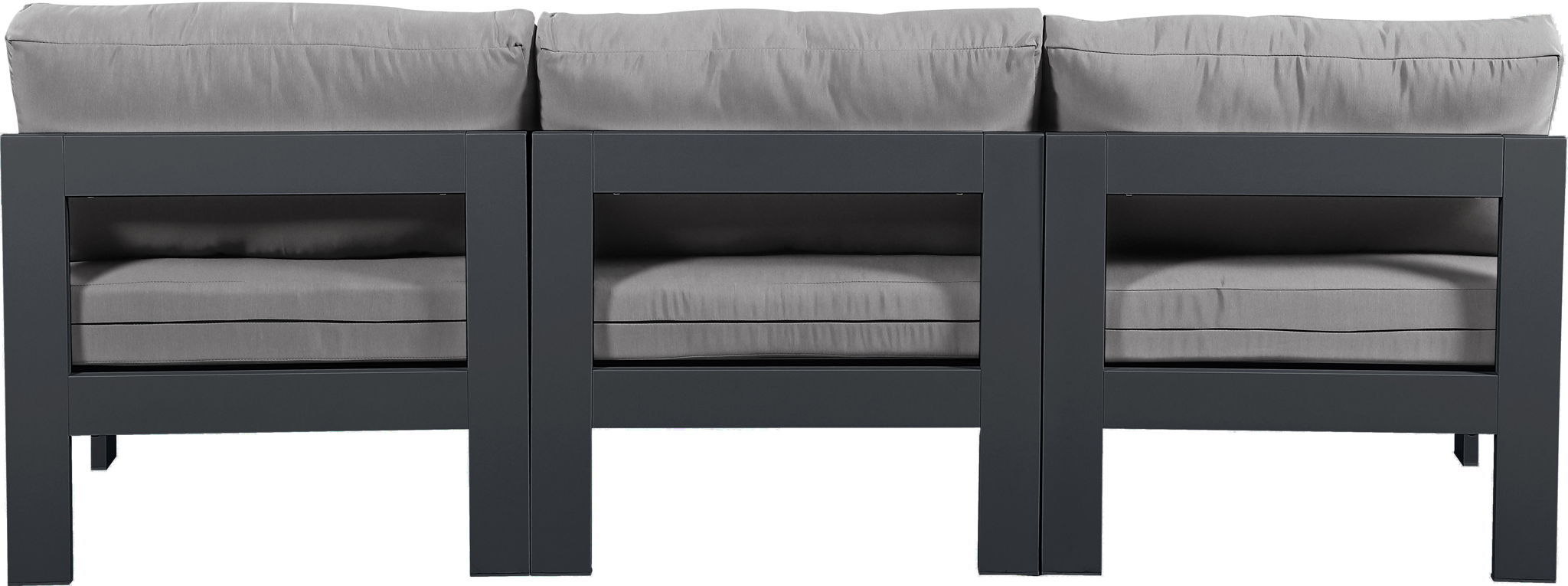 Nizuc - Outdoor Patio 3 Seat Armless Modular Sofa With Gray Frame - Urban Living Furniture (Los Angeles, CA)