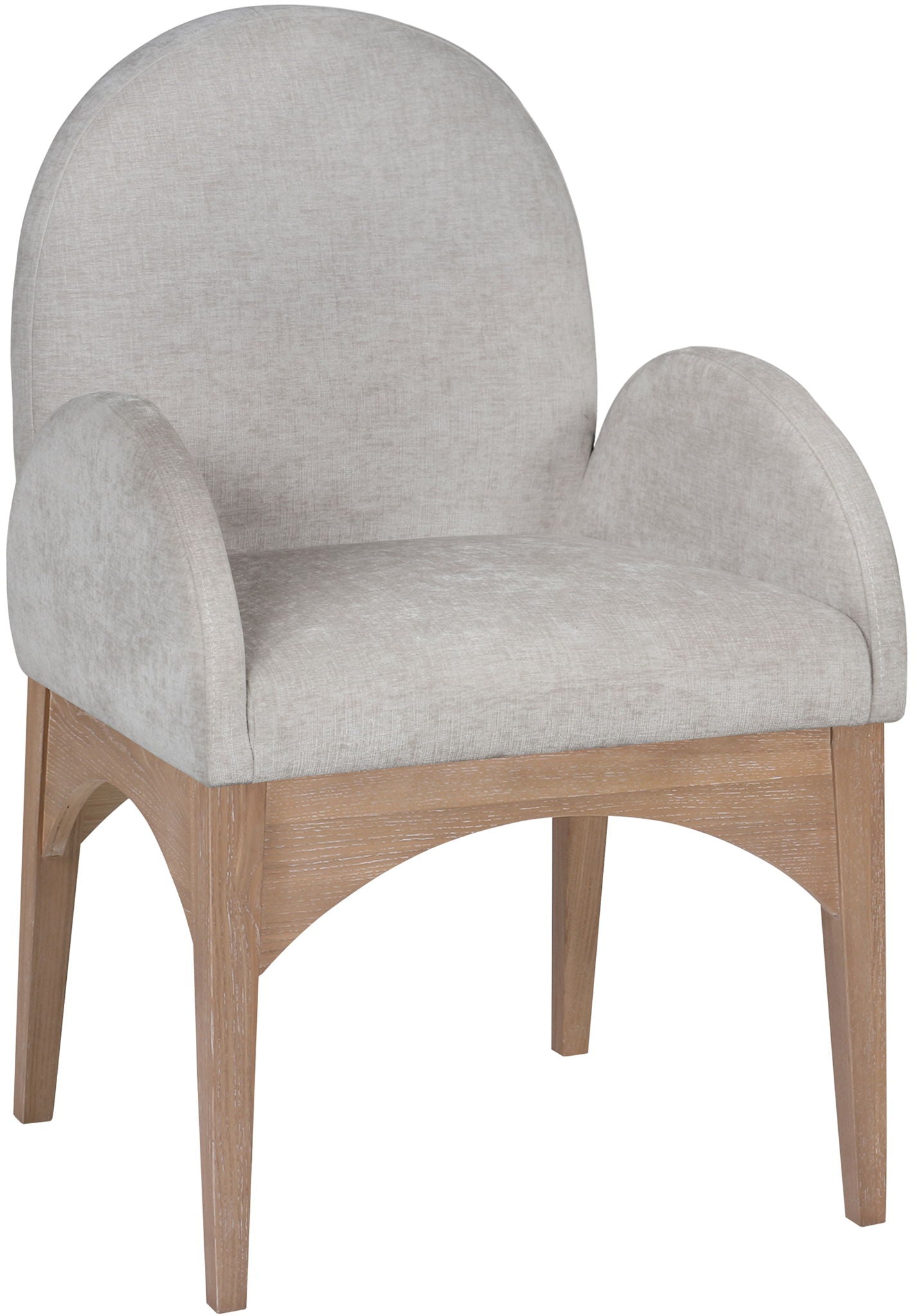 Waldorf - Chenille Dining Arm Chair With Natural Legs - Urban Living Furniture (Los Angeles, CA)