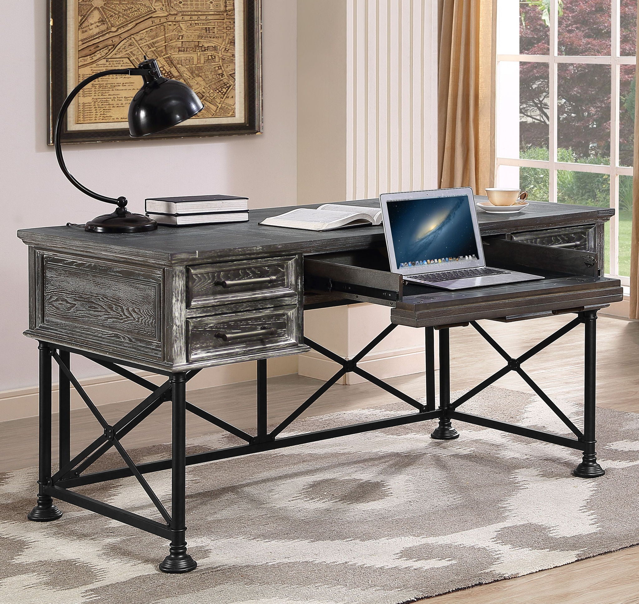 Gramercy Park - Writing Desk - Vintage Burnished Smoke - Urban Living Furniture (Los Angeles, CA)