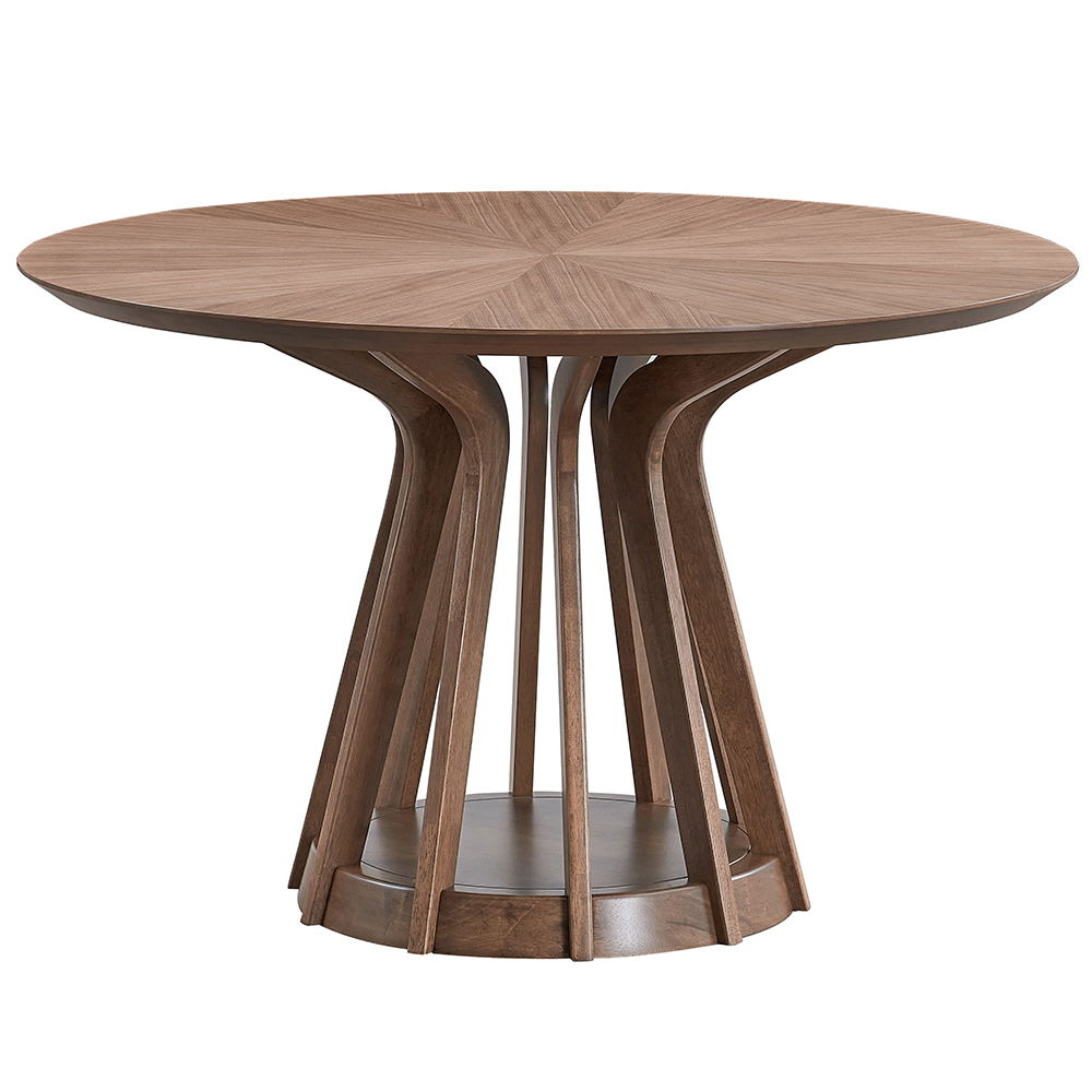 Seda - Round Dining Table - Walnut Finish - Urban Living Furniture (Los Angeles, CA)