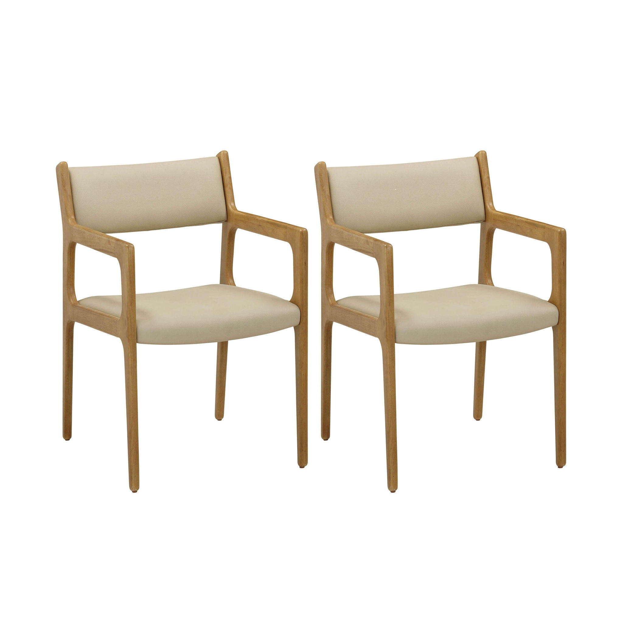 Ari - Vegan Leather Dining Chair (Set of 2) - Cream - Urban Living Furniture (Los Angeles, CA)