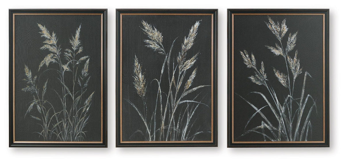 Janisburg - Wall Art Set (Set of 3) - Black / White / Brown