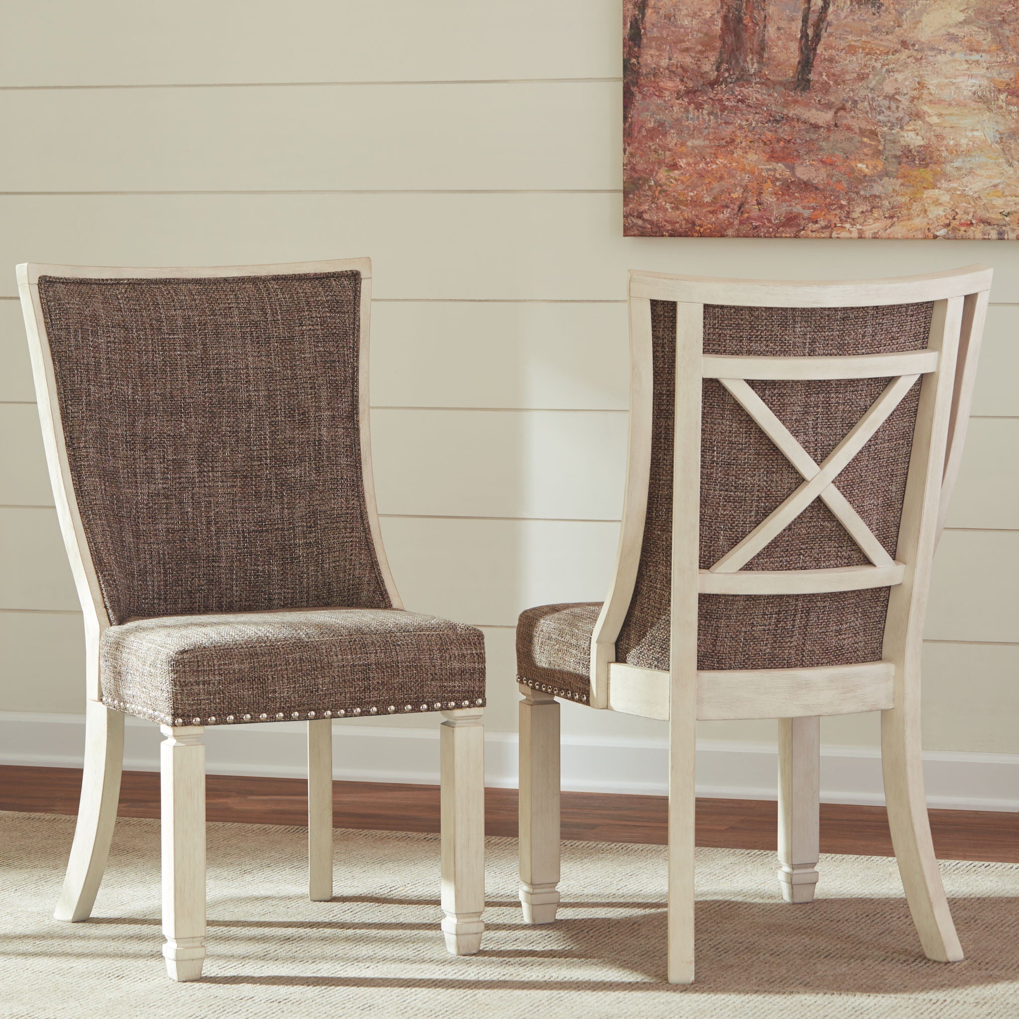 Bolanburg - Brown / Beige - Dining UPH Side Chair (Set of 2) - Lattice Back - Urban Living Furniture (Los Angeles, CA)